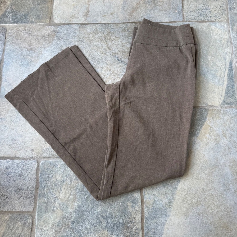 Y2K Anchor Blue Women's Flare Dress Pants Size 5 Brown Low Rise 2000s Mall Brand